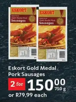 Oxford Freshmarket Eskort Gold Medal Pork Sausages offer