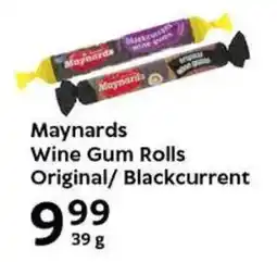 Oxford Freshmarket Maynards Wine Gum Rolls Original/ Blackcurrent offer