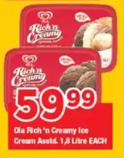 OK Grocer Ola Rich 'n Creamy Ice Cream Asstd. offer