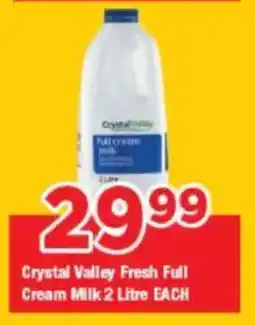 OK Grocer Crystal Valley Fresh Full Cream Milk offer