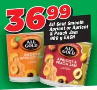 OK Grocer All Gold Smooth Apricot or Apricot & Peach Jam offer