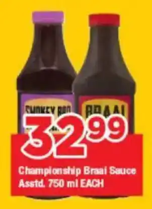 OK Grocer Championship Braai Sauce Asstd. offer