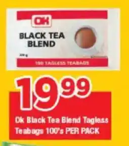 OK Grocer Ok Black Tea Blend Tagless Teabags offer