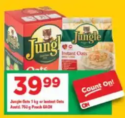 OK Grocer Jungle Oats or Instant Oats Asstd. Pouch offer