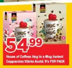 OK Grocer House of Coffees Hug in a Mug Instant Cappuccino Sticks Asstd. offer