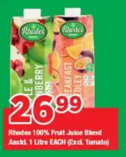 OK Grocer Rhodes 100% Fruit Juice Blend Asstd. (Excl. Tomato) offer