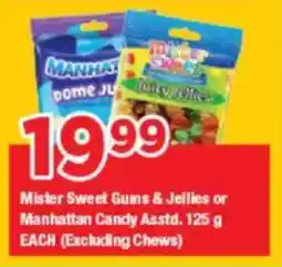 OK Grocer Mister Sweet Gums & Jellies or Manhattan Candy Asstd. (Excluding Chews) offer