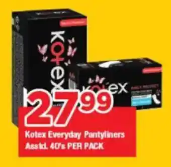 OK Grocer Kotex Everyday Pantyliners Asstd. offer