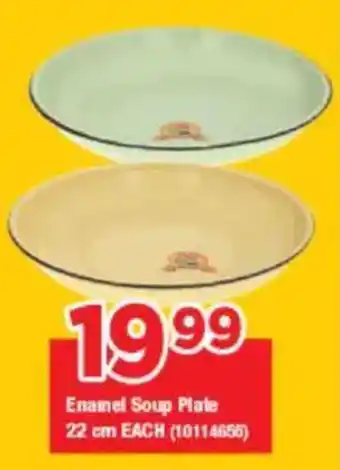 OK Grocer Enamel Soup Plate offer