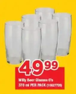 OK Grocer Willy Beer Glasses offer