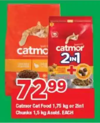 OK Grocer Catmor Cat Food or 2in1 Chunks Asstd. offer