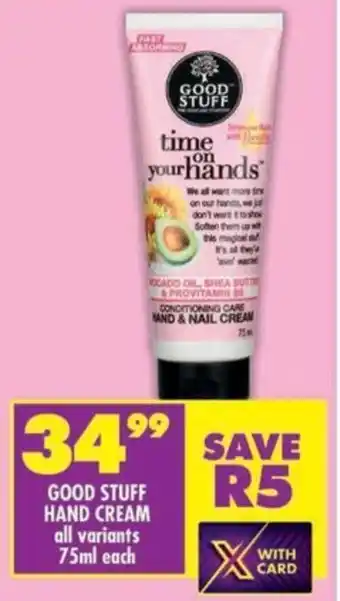 Shoprite Good stuff hand cream all variants offer