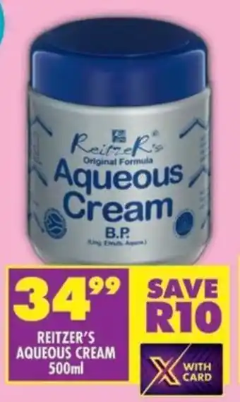 Shoprite Reitzer's aqueous cream offer