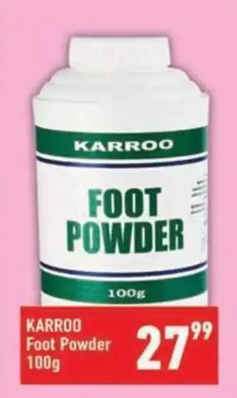 Shoprite KARROO Foot Powder offer