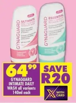 Shoprite Gynaguard intimate daily wash all variants offer