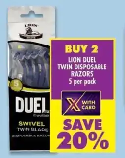 Shoprite Lion duel twin disposable razors offer