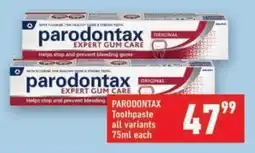 Shoprite PARODONTAX Toothpaste all variants offer