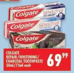 Shoprite Colgate repair/whitening/ charcoal toothpaste offer