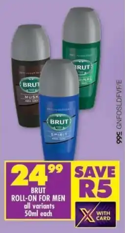 Shoprite Brut roll-on for men all variants offer