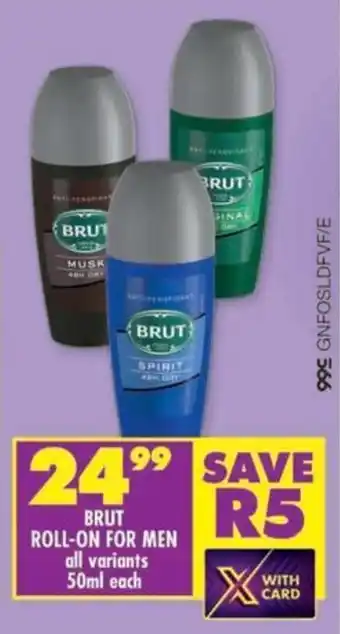 Shoprite Brut roll-on for men all variants offer