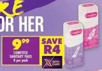 Shoprite Comfitex sanitary pads offer