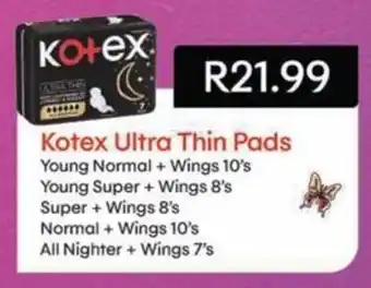 Shoprite Kotex Ultra Thin Pads offer