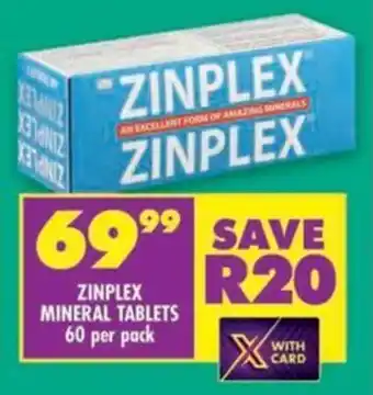 Shoprite Zinplex mineral tablets offer