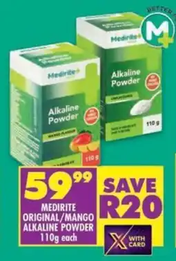 Shoprite Medirite original/mango alkaline powder offer