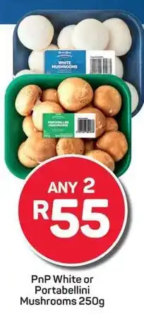 Pick n Pay PnP White or Portabellini Mushrooms offer