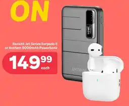 PEP Rockitt Jet Series Earpods II or Anthem 5000mAh Powerbank offer