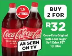 OK Foods Coca-Cola Original Taste Less Sugar Soft Drink offer