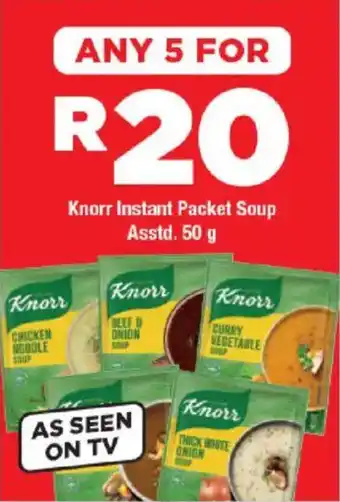 OK Foods Knorr Instant Packet Soup Asstd. offer