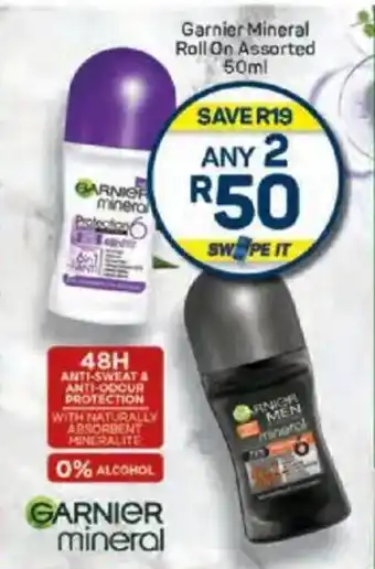 Pick n Pay Garnier Mineral Roll On Assorted offer