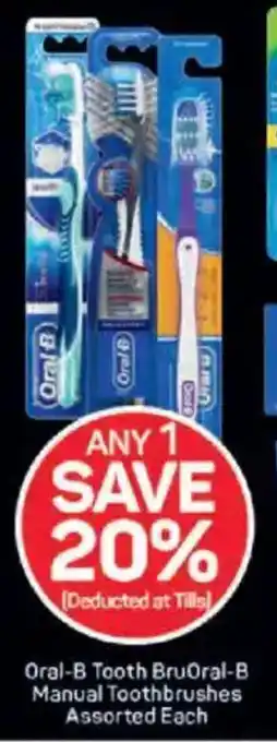 Pick n Pay Oral-B Tooth Bru Oral-B Manual Toothbrushes Assorted offer