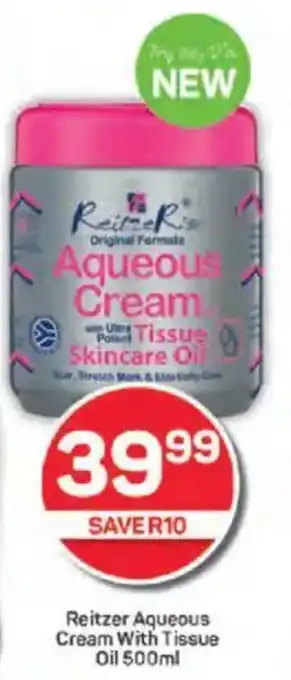 Pick n Pay Reitzer Aqueous Cream With Tissue Oil offer