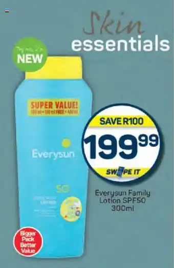 Pick n Pay Everysun Family Lotion SPF50 offer