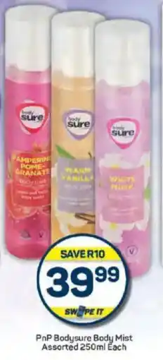 Pick n Pay PnP Bodysure Body Mist Assorted offer