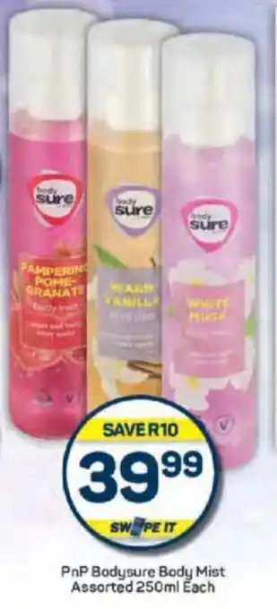 Pick n Pay PnP Bodysure Body Mist Assorted offer