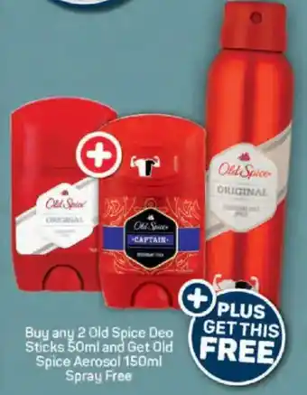 Pick n Pay Buy any Old Spice Deo Sticks and Get Old Spice Aerosol Spray Free offer