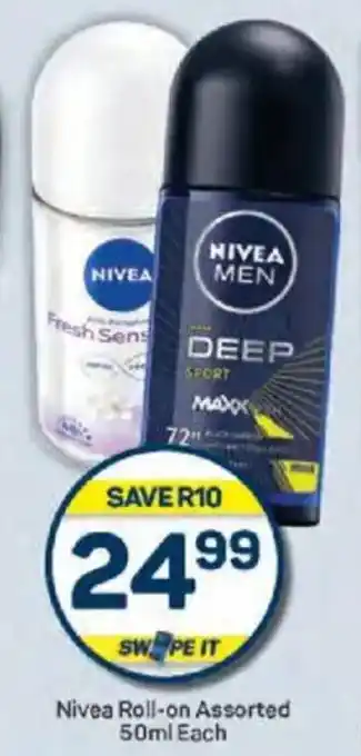 Pick n Pay Nivea Roll-on Assorted offer