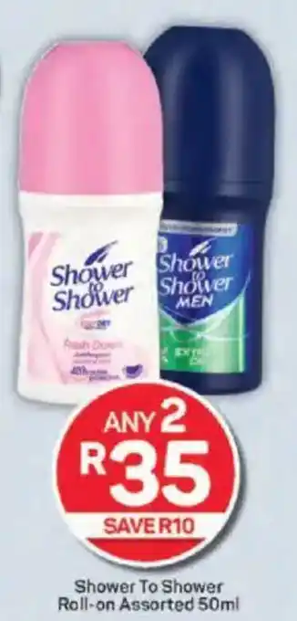 Pick n Pay Shower To Shower Roll-on Assorted offer