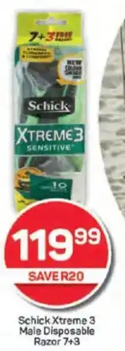 Pick n Pay Schick Xtreme 3 Male Disposable Razor offer