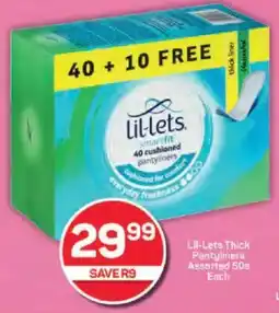 Pick n Pay LIl-Lets Thick Pantyliners Assorted offer