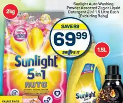 Pick n Pay Sunlight Auto Washing Powder Assorted or Liquid Detergent 2in1 (Excluding Baby) offer