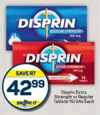 Pick n Pay Disprin Extra Strength or Regular Tablets offer