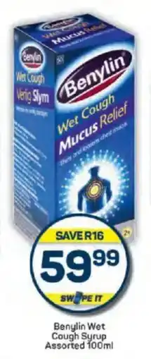 Pick n Pay Benylin Wet Cough Syrup Assorted offer