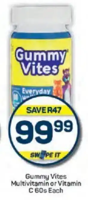 Pick n Pay Gummy Vites Multivitamin or Vitamin C offer