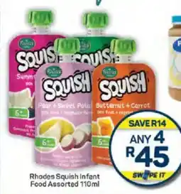 Pick n Pay Rhodes Squish Infant Food Assorted offer