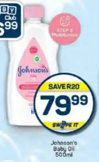 Pick n Pay Johnson's Baby Oil offer