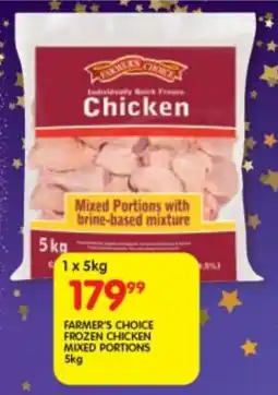 Shoprite Farmer's choice frozen chicken mixed portions offer